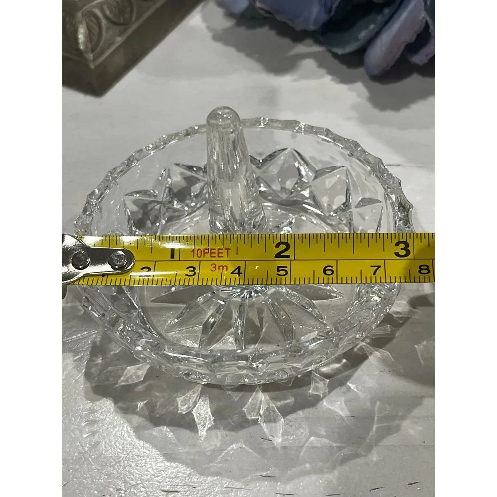 Vintage Zaječar Crystal Ring Holder, 24% Lead Crystal, Hand‎ Cut ring ho… - Picture 4 of 6